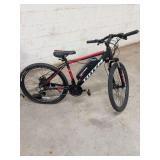 VICTOR - TOTEM 26 INCH ELECTRIC BATTERY POWERED BICYCLE WITH CHARGER AND KEY - BACK TIRE NEEDS TUBE