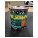 MINWAX INDOOR OUTDOOR HELMSMAN SPAR URETHANE CLEAR SATIN 1 QUART