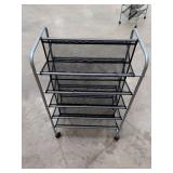 DOUBLE SIDED 10 SHELF SHOE RACK 22X14X36