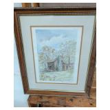 SIGNED GORMAN 1987 FIRST EDITION - CABIN PRINT 18X21