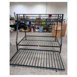 TWIN OVER FULL SIZE BUNK BED WITH TWIN SIZE ROLL OUT TRUNDLE BED - 3 BEDS IN 1