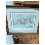 AIGNED GORMAN 1987 FIRST EDITION - WENDOVER FRONTIER NURSING SERVICE MIDDLE FORK KENTUCKY RIVER PRINT 21X18