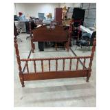 CHERRY FULL/QUEEN SIZE BED - HEADBOARD AND FOOTBOARD WITH RAILS
