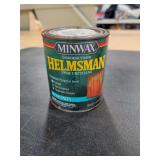 MINWAX INDOOR OUTDOOR HELMSMAN SPAR URETHANE CLEAR SATIN 1 QUART