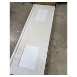 NEW - ARIEL - 72 INCH CARRARA QUARTZ STONE DUAL VANITY TOP - WITH BACKSPLASH - 72X22