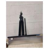 36 INCH ALUMINUM SPRAY SHIELD WITH A 18 INCH HANDLE AND TWO TRIPODS