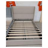 NEW - QUEEN SIZE BED WITH LIFT UP FRAME FOR UNDER BED STORAGE - HEADBOARD AND FOOTBOARD WITH RAILS - QUEEN SIZE MATTRESS WILL BE GIVEN TO BUYER IF WANTED