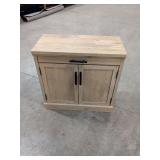 NEW - ASPEN POST - 2 DOOR FARMHOUSE STORAGE CABINET WITH TOP FAKE DRAWER LOOK - 31X15X30
