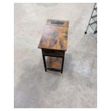 1 DRAWER SIDE TABLE WITH ELECTRIC AND USB POWER OUTLETS - 11X20X23