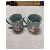 TWO "THERES SNOW PLACE LIKE HOME" COFFEE CUPS