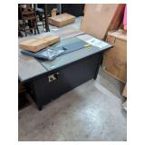 NEW - OVIOS 54 INCH GAS FIRE PIT WITH COVER - ROCKS - 54X23X25