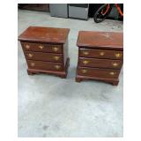 2 - 3 DRAWER CHERRY NIGHT STANDS DO HAVE FINISH DAMAGE - 26X17X26