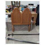 NEW - WALNUT TWIN SIZE BED WITH HOLLYWOOD RAILS