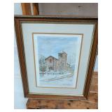 SIGNED GORMAN 1987 FIRST EDITION - CABIN CHURCH PRINT 18X21