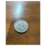 1959 FRANKLIN SILVER HALF DOLLAR