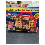 BATTERY DADDY SMART BATTERY STORAGE SYSTEM WITH BUILT IN TESTER HOLDS 150 BATTERIES