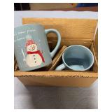 TWO "THERES SNOW PLACE LIKE HOME" COFFEE CUPS