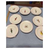 8 CHRISTMAS REINDEER PLATES