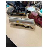 TONKA - SHELL TANKER - SNORKEL TRUCK AND PICKUP TRUCK - MISSING WHEELS