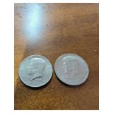 1971 AND 1972 KENNEDY HALF DOLLARS
