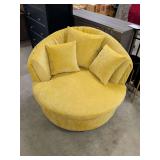 NEW - LATITUDE RUN - OVERSIZED SWIVEL BARREL ACCENT CHAIR - 40 INCHES WIDE - 44 INCHES DEEP - 17 INCHES FLOOR TO SEAT