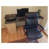 HP Laptop, HP ENVY 5541 Printer, HP Pavilion Touchsmart All-In-One Computer, and Office Chair