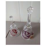 Pair of Echt Bleikristall Crystal Bells