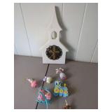 Easter Themed Clock with Ornaments