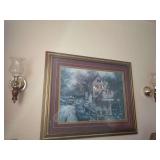 Wall Sconce with Glass Shade and Wood Accent