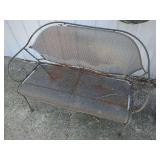 Metal Mesh Outdoor Bench