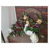 Home Decor with Swan Planter, Floral Wreath, and More