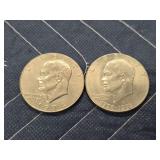 United States Eisenhower Dollar Coins - 1974 and 1776-1976