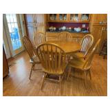 Round Dining Table with Five Chairs