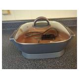 CRUX Ceramic Electric Skillet with Lid