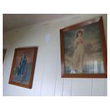 Framed Portrait Prints: Woman in Pink and Blue Boy