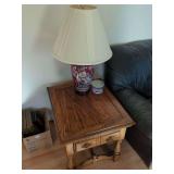 Floral Decorated Table Lamp with Shade