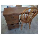 Wooden Desk and Chair Set