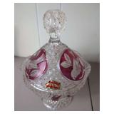 Eekristall West Germany Lead Crystal Bowl with Lid