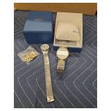 Timex Indiglo and JJ Quartz Wristwatches with Seiko Box and Accessories