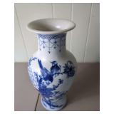Porcelain Vase with Floral and Avian Decoration