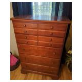 Wood Chest of Drawers with Multiple Storage Compartments