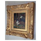 Framed Oil Painting of Domestic Fowl
