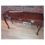 Wood Side Table with Drawers