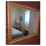 Ornate Gold-Tone Framed Wall Mirror