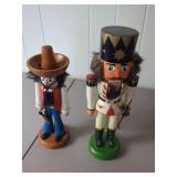 Two Decorative Wooden Nutcrackers