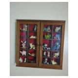 Display Cabinet with Ceramic Figurines