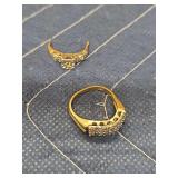 10K Gold and Stone Rings - 2.3 Pennyweight