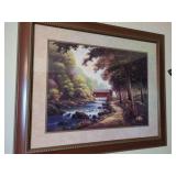 Framed Print of Covered Bridge Landscape by John Zaccheo