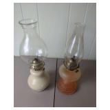 Two Miniature Oil Lamps