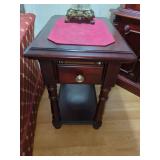 Side Table with Drawer and Shelf